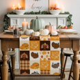 thumbnail image 1 of Thanksgiving Cotton Linen Table Runner, Washable Table Runners for Kitchen, Dining Room, Holiday, Home Party Table Decor, 13x90 Inches, 1 of 9