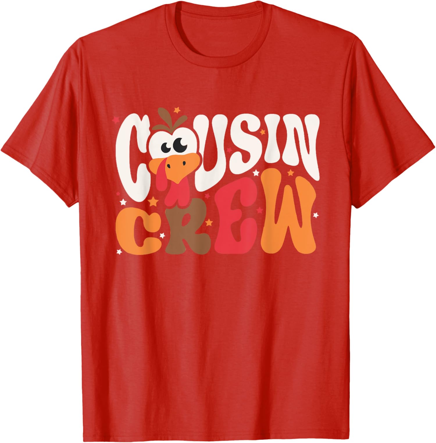 Thanksgiving Cousin Crew T-Shirt Funny Turkey Squad Design for