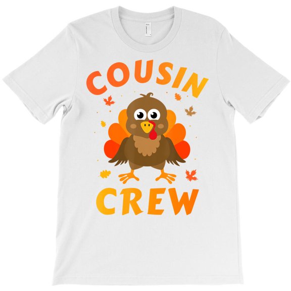 Thanksgiving Cousin Crew With Cute Turkey For Fami, Holiday G6421 Unisex T-Shirt, Up to Size 5XL