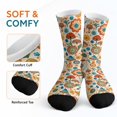 thumbnail image 1 of Thanksgiving Crew Socks For Men Women Adult Mid Calf Casual Athletic Socks With Pumpkin Floral Print Soft Everyday Socks, 1 of 5