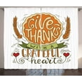 thumbnail image 1 of Ambesonne Thanksgiving Curtains 2 Panel Set, Give Thanks Words, 108" x 108", Multicolor, 1 of 3