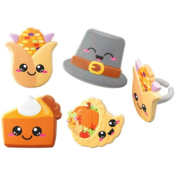 Thanksgiving Cuties Cupcake Rings 24ct