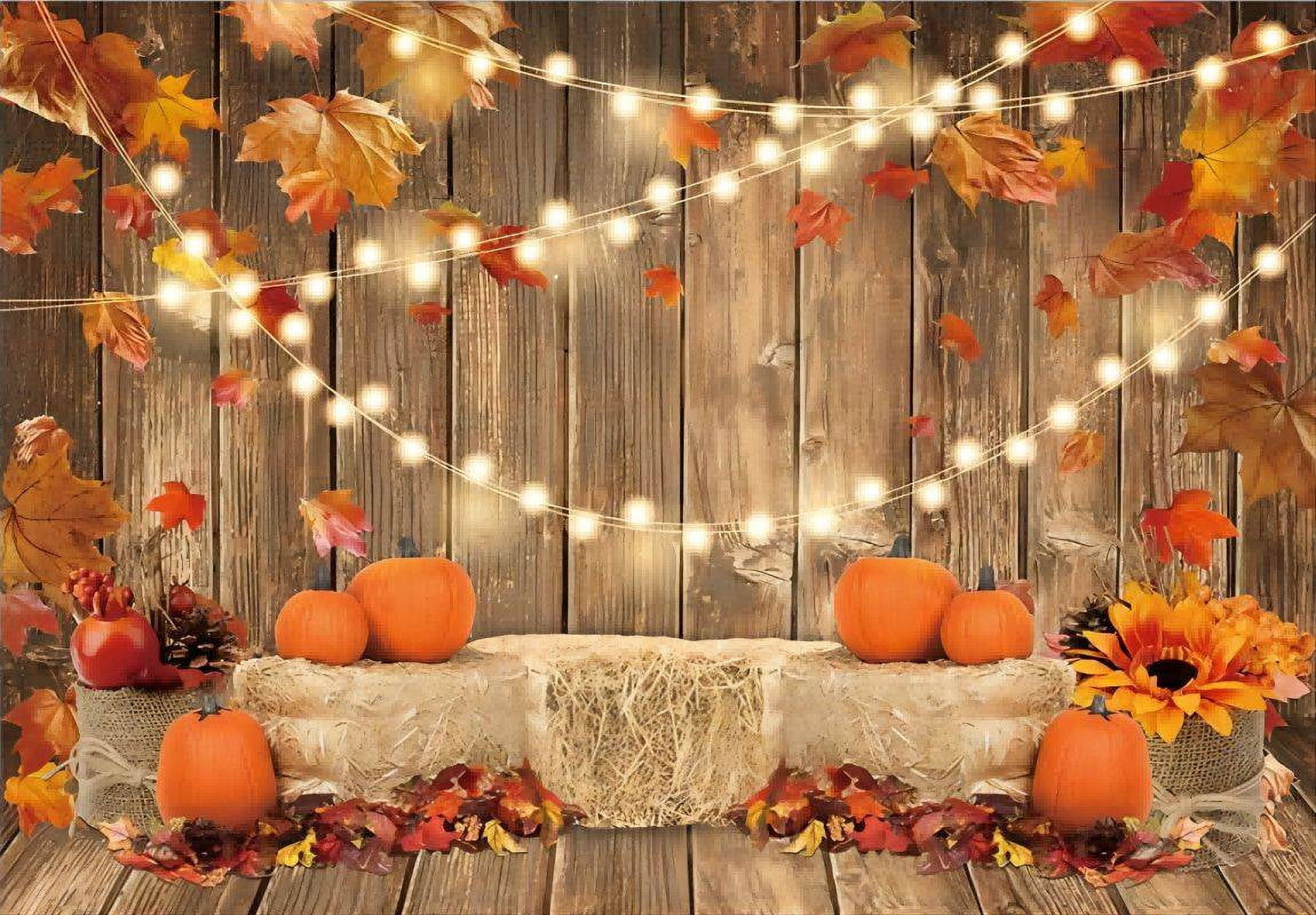 Thanksgiving Day Backdrop Autumn Pumpkin Party rations Harvest Turkey ...