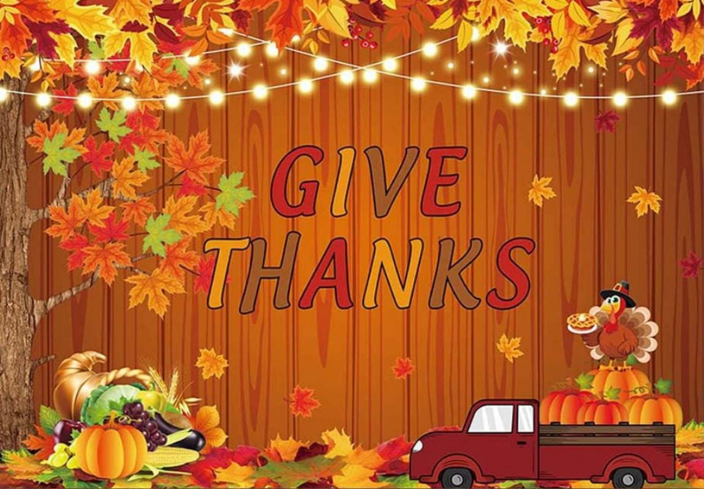 Thanksgiving Day Backdrop Autumn Pumpkin Party rations Harvest Turkey ...