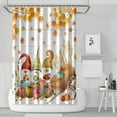 thumbnail image 1 of Thanksgiving Day Gnomes Fall Pumpkin Shower Curtain,Washable Bathtub Curtains with Hooks Basic Polyester Fabric Curtains for Halloween Thansgiving Christmas Hotel Dorm, 1 of 5