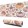 thumbnail image 1 of Thanksgiving Day Large Gaming Mouse Pad Extended Fall Pumpkin Sunflower Desk Mouse Pad with Stitched Edges, Washable, No Slip Water Resist Keyboard Pad for Gamer, Office & Home, 31.5 X 11.8 in, 1 of 7