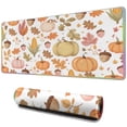 thumbnail image 1 of Thanksgiving Day Large Gaming Mouse Pad Extended Fall Pumpkin Sunflower Mousepad Gaming with Stitched Edges, Washable, Non-Slip Base Water Resist Keyboard Pad for Gamer, Office & Home, 31.5 X 11.8 in, 1 of 7