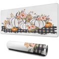 thumbnail image 1 of Thanksgiving Day Large Gaming Mouse Pad Extended Fall Pumpkin Sunflower Mousepad Gaming with Stitched Edges, Washable, No Slip Water Resist Keyboard Pad for Gamer, Office & Home, 31.5 X 11.8 in, 1 of 7