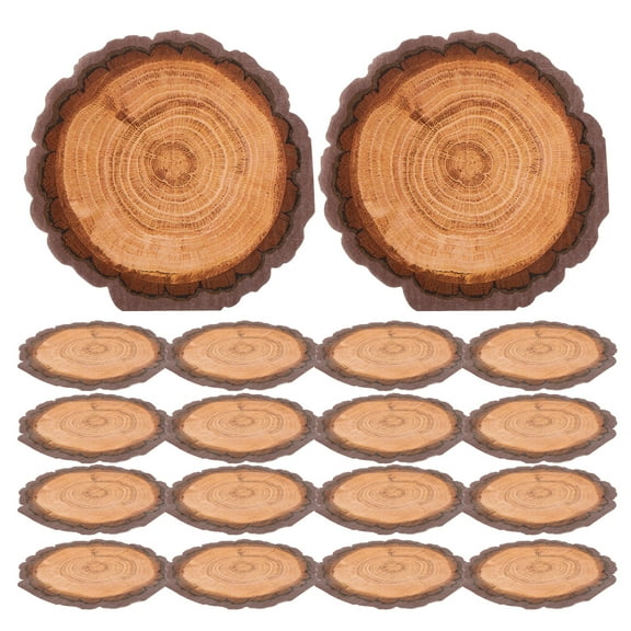 WHAMVOX 1 Pack Rustic Themed Disposable Wood Grain Party Napkins for Festive Occasions Thanksgiving Dinner Decorative Supplies