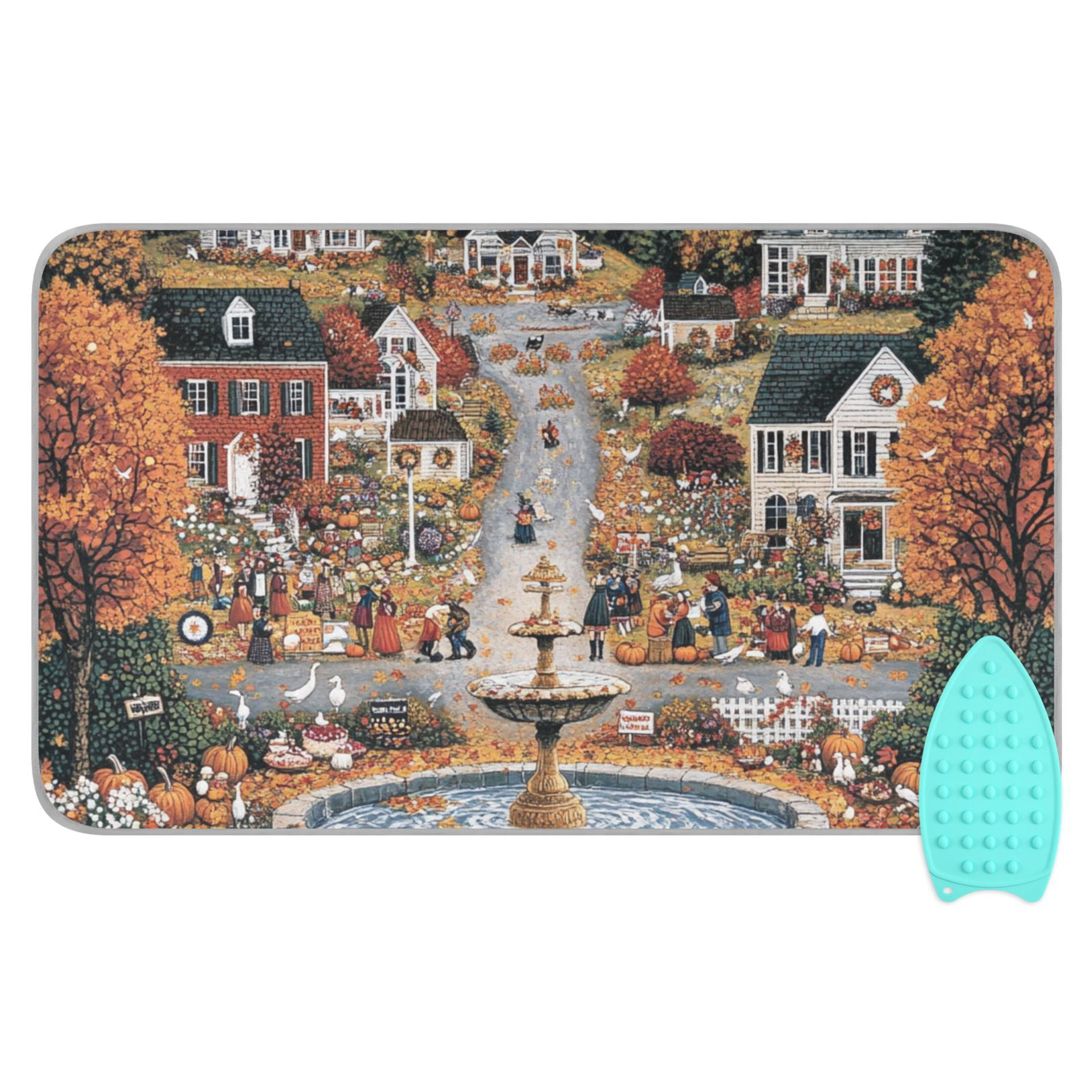 Thanksgiving Day Parade Fest Ironing Mat Blanket for Table Top Travel Portable Ironing Board Pad 47.2x27.6 Inch