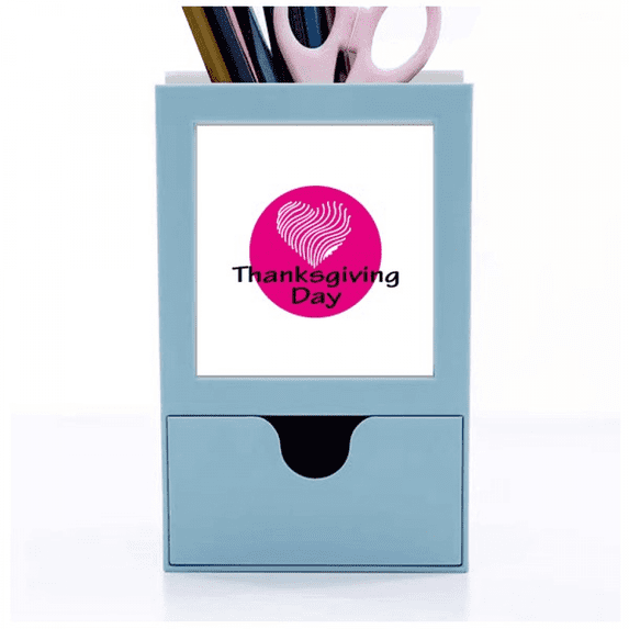 Thanksgiving Day Parents Friend Desk Supplies Organizer Pen Holder Card