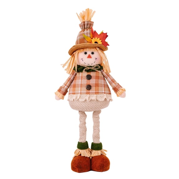 Thanksgiving Day Plush Gnomes,Fall Table Collectible Plush Gnomes Ornaments,Retractable Spring Legs Scandinavian Tomte Stuffed Standing Harvest Gnomes for Farmhouse Home Ornaments