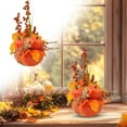 thumbnail image 1 of Thanksgiving Day Pumpkin Statue Decoration, Tabletop Ornament, Collectible Figurine for Cabinet, Desk, and Autumn Home Décor 1#, 1 of 7