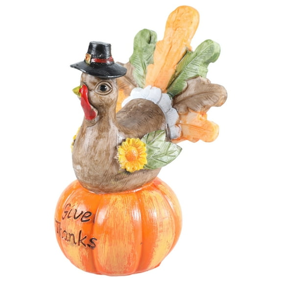 Thanksgiving Day Pumpkin Turkey Statues Resin Figurines Ornament Autumn Fall HarvestHa110weenDining Tablet Decoration