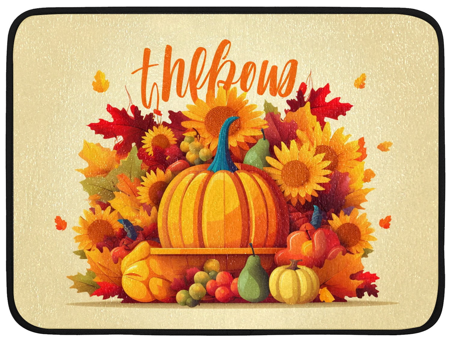 Thanksgiving Day Pumpkins Absorbent Dish Drying Mats for Kitchen