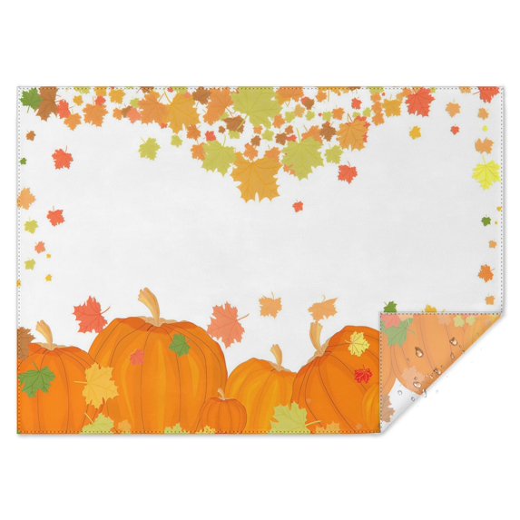 Thanksgiving Day Table Cloth Waterproof Spillproof Tablecolths Table Covers Fall Maple Leaves Pumpkins Sunflower Table Cover for Fall Birthday Wedding Graduation Rectangle,60x84inch
