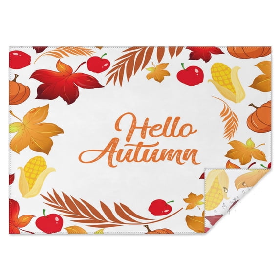 Thanksgiving Day Table Cloth Waterproof Spillproof Tablecolths Table Covers Welcome Thanksgiving Pumpkin Harvest Table Cover for Party Picnic Dinner Decor Rectangle,60x84inch