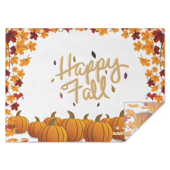 Thanksgiving Day Table Cover Wrinkle Resistant Washable Tablecolths Table Covers Happy Fall Pumpkin Table Cover for Party Picnic Dinner Decor Rectangle,60x84inch