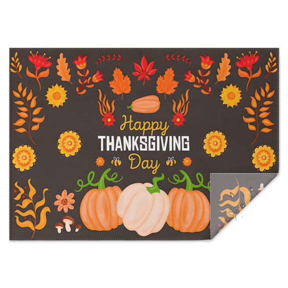Thanksgiving Day Tablecloth Wrinkle Resistant Washable Tablecolths Table Covers Thanksgiving Fall Maple Leaves Pumpkin Table Cover for Thanksgiving Party Decorations Favors Rectangle,60x84inch