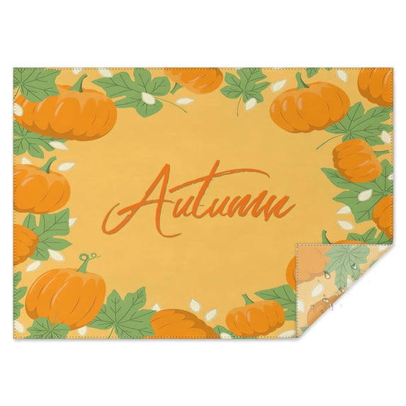 Thanksgiving Day Tablecloth Wrinkle Resistant Washable Tablecolths Table Covers Welcome Thanksgiving Pumpkin Harvest Table Cloths for Party Picnic Dinner Decor Rectangle,60x84inch