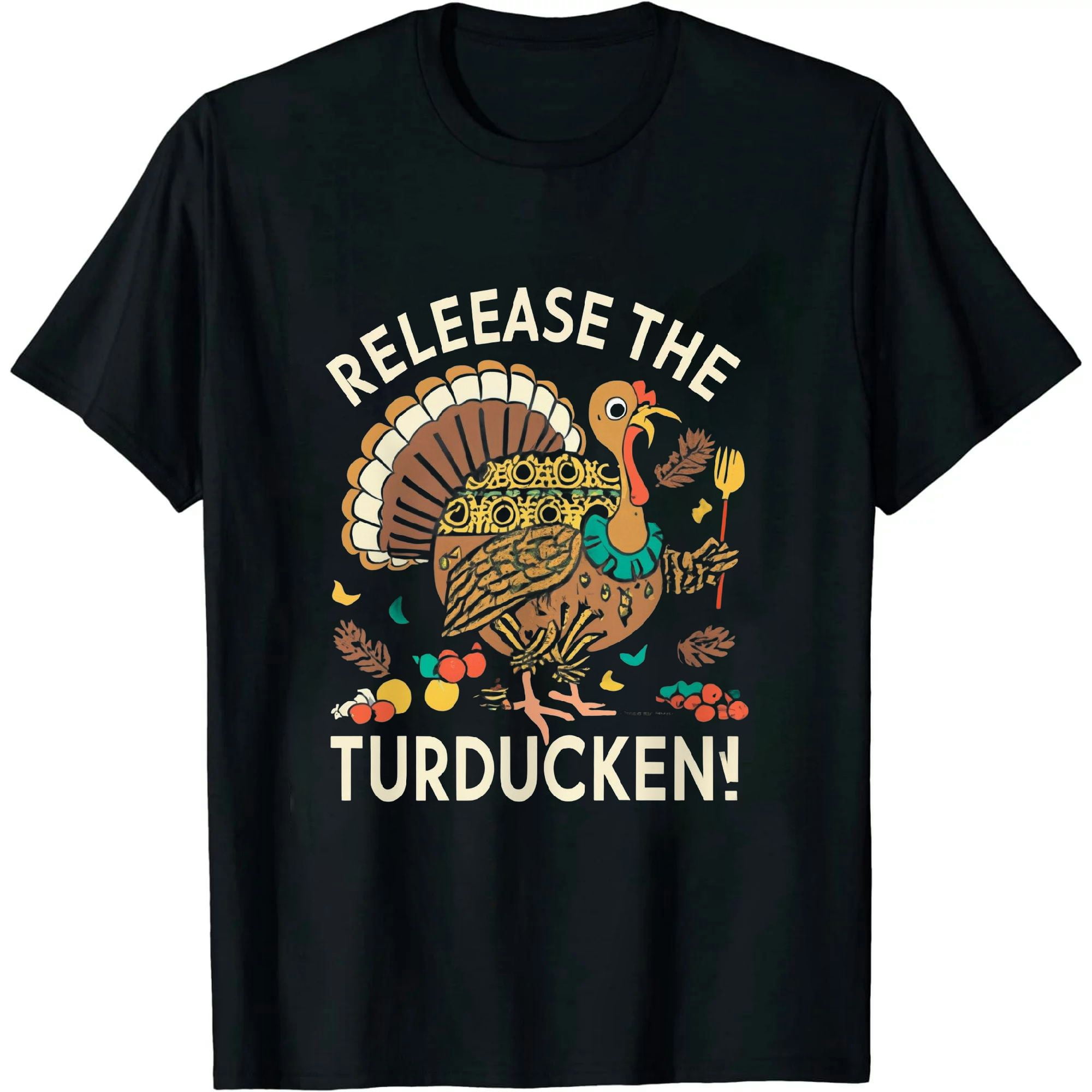 Thanksgiving Day Turkey Turducken Kaiju Ugly Sweater TShirt