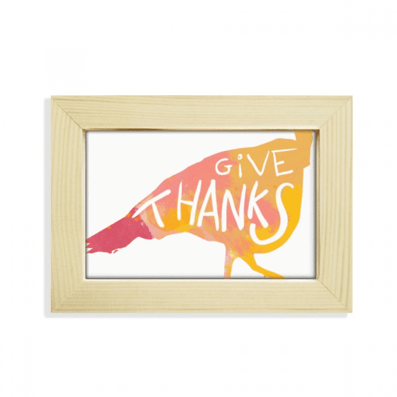 Thanksgiving Day Turkey Watercolor Desktop Decorate Photo Frame Picture Art Painting 5x7 inch