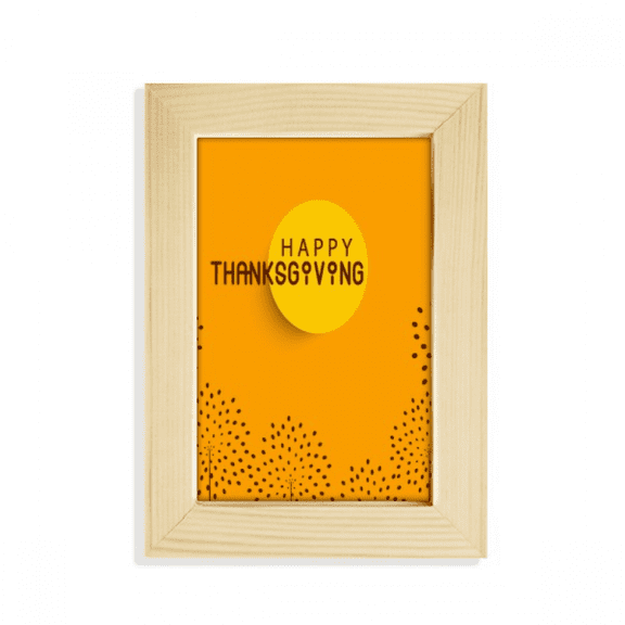 Thanksgiving Day Turkey Watercolor Pattern Desktop Display Photo Frame Picture Art Painting 5x7 inch