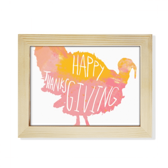 Thanksgiving Day Turkey Watercolor Pattern Desktop Photo Frame Picture Art Decoration Painting 6x8 inch