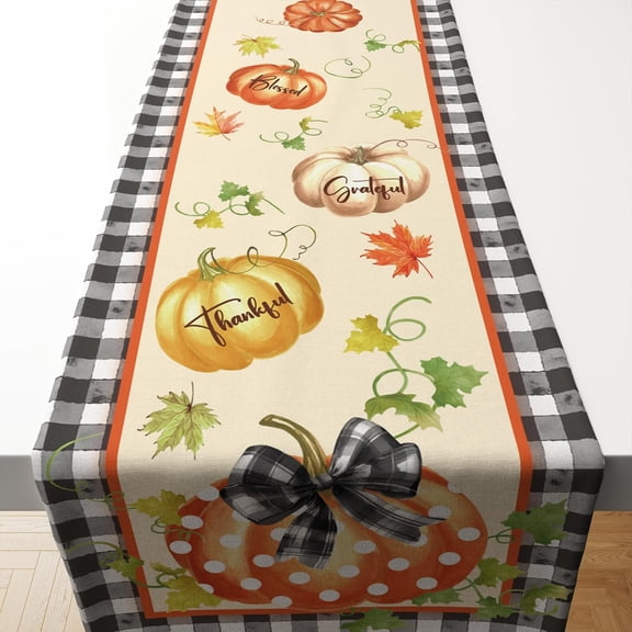 Thanksgiving Decorations - 13x72" Thanksgiving Table Runner | Thanks Giving Table Decor | Friendsgiving Party Decorations Centerpieces Supplies Essentials for Room Office Indoor