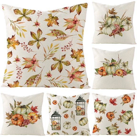 Thanksgiving Decorations Clearance, Thanksgiving Sunflower Pillowcase Sofa Cushion Flax Pillowcase 45*47cm