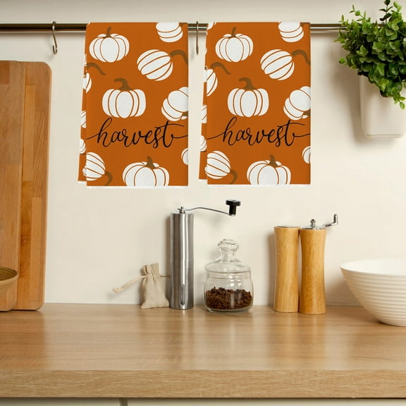 Thanksgiving Decorations Fall Decor Pumpkin Striped Kitchen Maple Leaf Text Dishwashing Kitchen Dishwashing Bathroom Hand