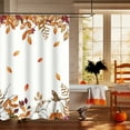 thumbnail image 1 of Thanksgiving Decorations Indoor Fall Decorations for Home Bathroom Thickened Shower Curtain Waterproof Shower Curtain Rod Suit Waterproof Cloth Punch-free Bathroom Partition Curtain, 1 of 6