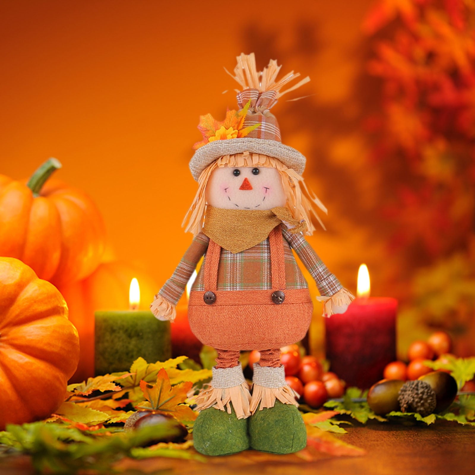 Thanksgiving Decorations Skegnu Thanksgiving Scarecrow Doll Series 14