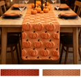 thumbnail image 1 of Thanksgiving Decorative Table Runner, Exquisite Embroidered Pumpkin Motif, Festive Table Banner, Elegant Dining Table Textile Ornament for Fall Harvest Holiday Home Tabletop Decoration, 1 of 7