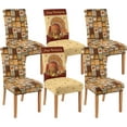 thumbnail image 1 of Thanksgiving Dining Chair Covers Set of 6, Turkey Parsons Chair Slipcover Fall Pumpkin Stretch Chair Protectors Covers, Washable Kitchen Chair Seat Covers for Dining Chairs Autumn Holiday Decor Gifts, 1 of 6