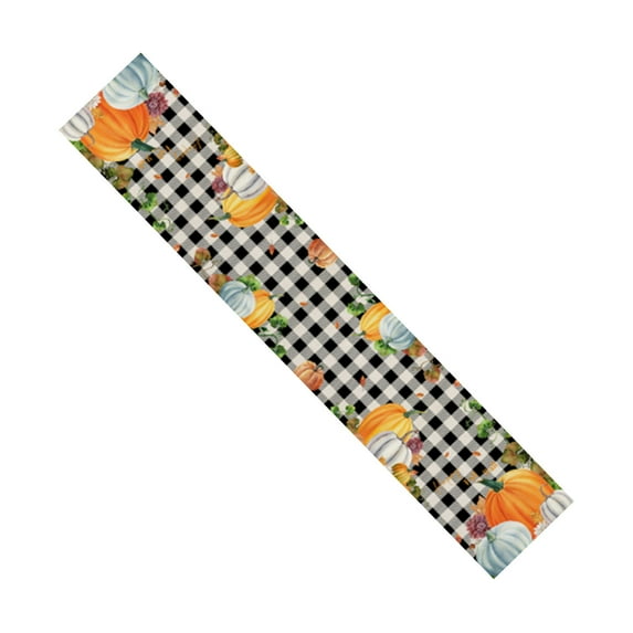 Thanksgiving Dining Table Runner Maple Leaf Wedding Decor Table Cloth For Dining Table, Pumpkin Fall Decor for Home Kitchen Dining Party, Thanksgiving Decorations, 13 x 72 inch