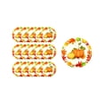 thumbnail image 1 of Thanksgiving Disposable Tableware Set,Autumn Pumpkin Maple Leaf Cup Plate Napkin for Livingroom Picnic Holiday Gathering, 1 of 9