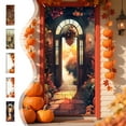 thumbnail image 1 of Thanksgiving Door Cover 35X79 Inch Fall Door Cover Decorations Thanksgiving Maple Leaves Pumpkin Banner Photo Background for Thanksgiving Autumn Harvest Holiday Party Decorations, 1 of 7