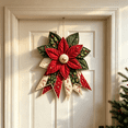 thumbnail image 1 of Thanksgiving Door Decor, DIY Quilted Door Bow Kit, Farmhouse Fabric Wreath with Patchwork Design, Autumn Front Door Decorations, 1 of 9