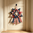 thumbnail image 1 of Thanksgiving Door Decor, DIY Quilted Door Bow Kit, Farmhouse Fabric Wreath with Patchwork Design, Autumn Front Door Decorations, 1 of 9