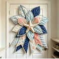 thumbnail image 1 of Thanksgiving Door Decor, DIY Quilted Door Bow Kit, Farmhouse Fabric Wreath with Patchwork Design, Autumn Front Door Decorations, 1 of 9