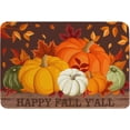 thumbnail image 1 of Thanksgiving Doormat Indoor Outdoor Absorbent Floor Mats, Farmhouse Fall Pumpkin Maple Leaf Brown Doormat Non-Slip Entrance Front Door Rug Kitchen Bathroom Entryway Rugs 18x30 Inch, 1 of 4