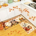thumbnail image 1 of Thanksgiving Doormat Set, Maple Leaf Floor Mats, Non Slip Polyester Recycled Rubber Backing, Durable Low Profile Multicolor Entrance Rug for Home Décor and Easy Cleaning 2 Pieces, 1 of 7