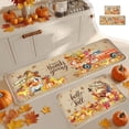 thumbnail image 1 of Thanksgiving Doormats Fall Pumpkin Maple Leaf Floor Mat Two Piece Set Halloween Thanksgiving Decorative Floor Mat Bathroom Kitchen Mat Porch Carpet Long Strip Foot Mat Entrance Mat, 1 of 6