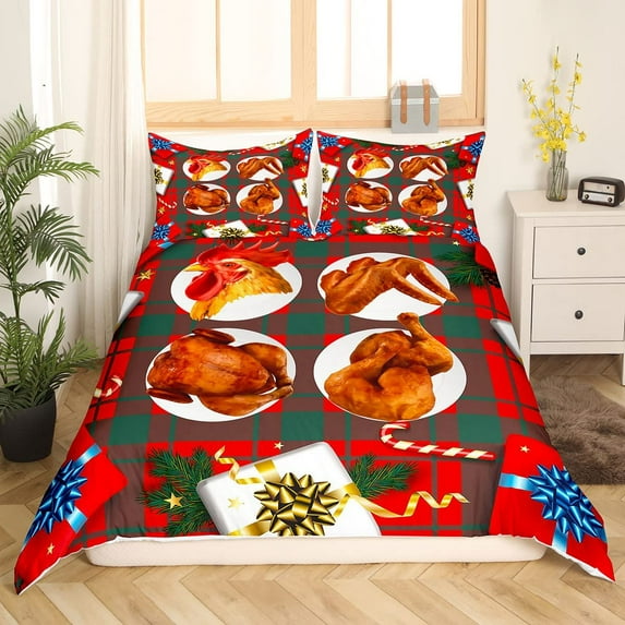 Thanksgiving Duvet Cover Colorful Autumn Leaves Seasonal Foliage Maple Oak Aspen Trees Botany r Pastel Orange Holiday Gift