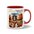 thumbnail image 1 of Thanksgiving English Springer Spaniel Pilgrim Grateful, Thankful, Blessed Fall Welcome 11oz Accent Two-tone Mug Springers Dog Lover Gifts Coffee Tea Cup - 00021, 1 of 5