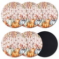 thumbnail image 1 of Thanksgiving Eucalyptus Coasters Set of 6, Absorbent Coasters for Drinks, Fall Pumpkins Autumn Retro Plaid Coaster for Desk Coffee Table Protection, Home Decor House Warming Gifts 4", 1 of 8