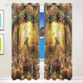 thumbnail image 1 of Thanksgiving Fairy Forest Blackout Curtains for Living Room Bedroom 55W x 72/84L Insulated Window Drapes 2 Panels, 1 of 6