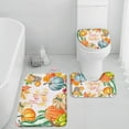 thumbnail image 1 of Thanksgiving Fall Bath Mat Set Autumn Harvest Season Pumpkin Plants Bathroom Home Decor Flannel Bathtub Rug Toilet Seat Cover, 1 of 5