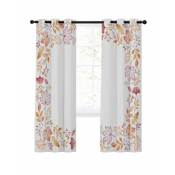Thanksgiving Fall Blackout Curtains 63 Inches Length, Farmhouse ...